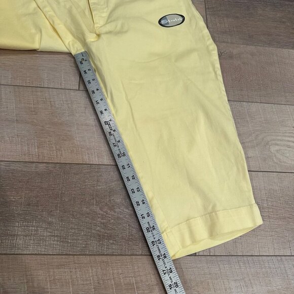 Lee Yellow Stretch Cropped Pants 12 Petite Womens Comfort Fit NEW - Picture 3 of 10
